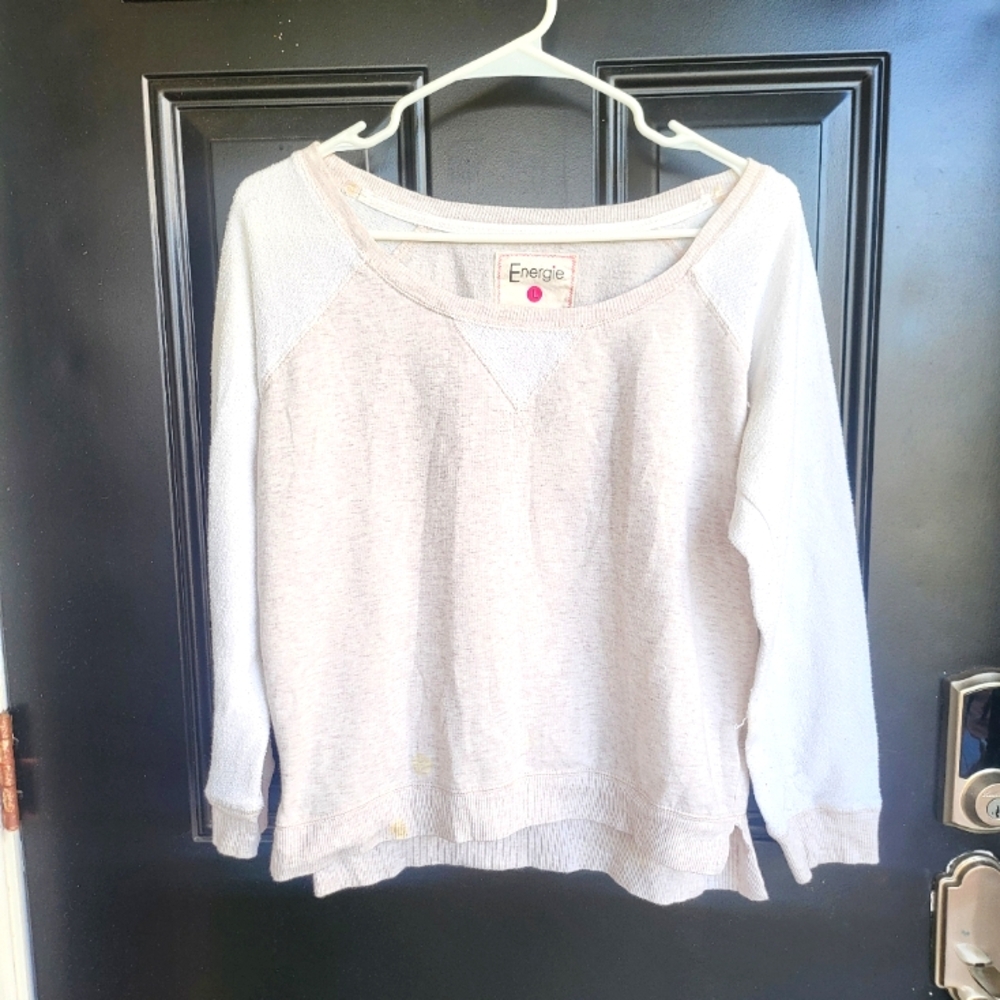 Energy White Relaxed Women Sweatshirt  Size L